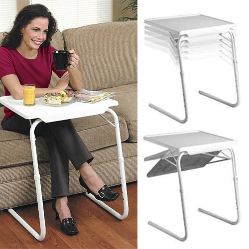 BowLift | Plastic pad steel tube holder lift bar foldable portable multifunctional laptop table, height adjustable: 53-74cm, angle adjustable: 30 degrees / 60 degrees / 90 degrees / 180 degrees
