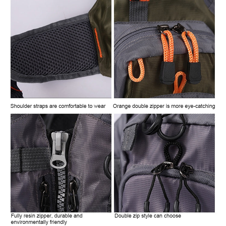 BowLift | MEN Outdoor Multifunctional Fishing Vest Life Jacket (Gray)