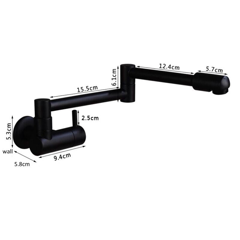 BowLift | Wall-Mounted Folding Chrome Pot Filler Faucet