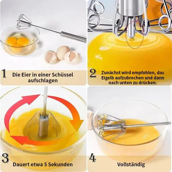 BowLift | Semi-automatic stainless steel whisk – Fast, robust & without electricity