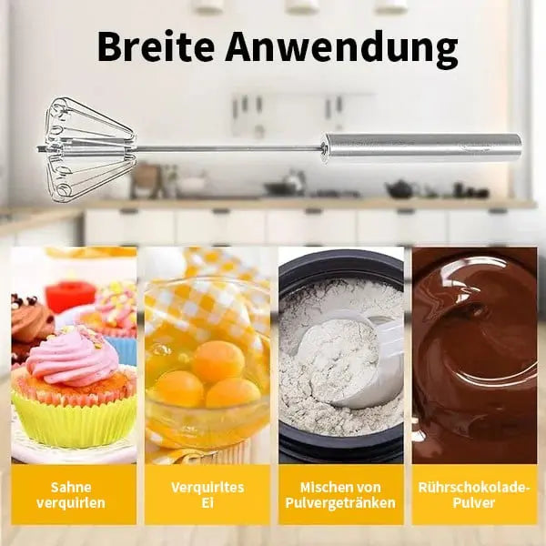 BowLift | Semi-automatic stainless steel whisk – Fast, robust & without electricity