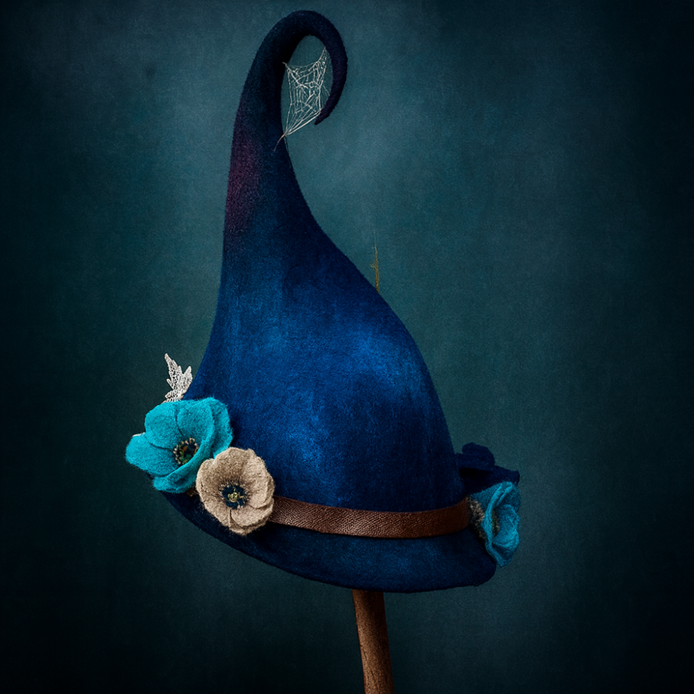 BowLift | Halloween Costume Felt Witch Hat Handmade Merino Wool Party Accessory