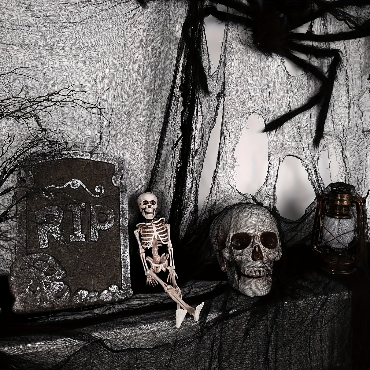 BowLift | Halloween Black Fabric Hanging Decoration – Polyester Spooky Decor