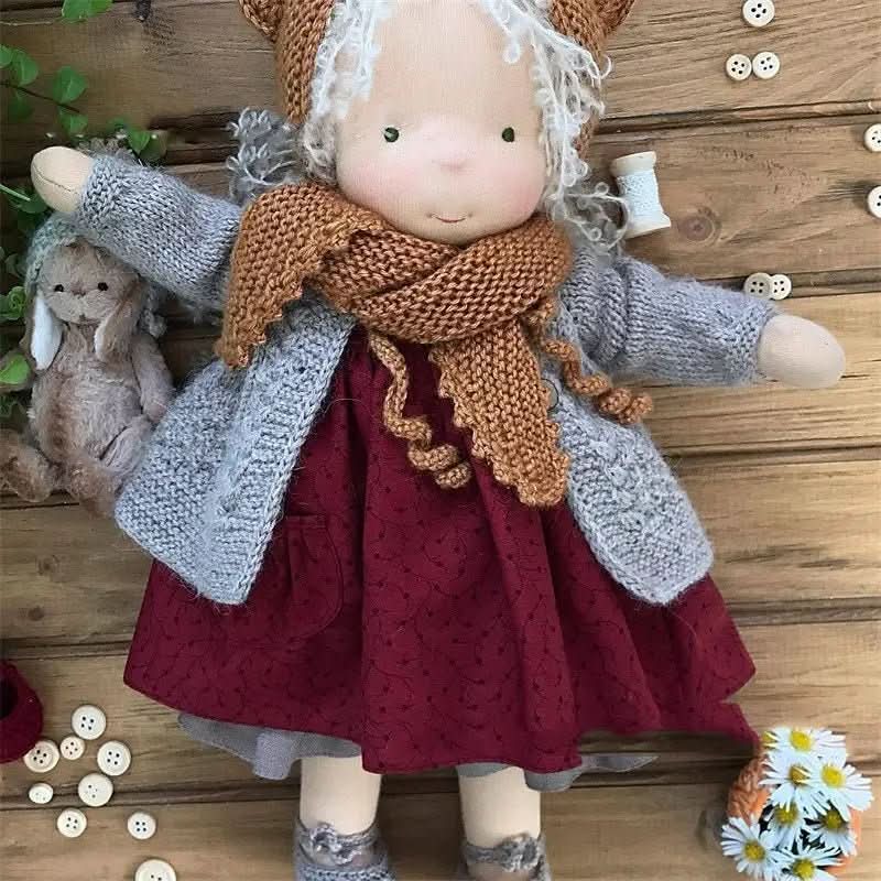 BowLift | Handmade cotton Waldorf doll with accessories