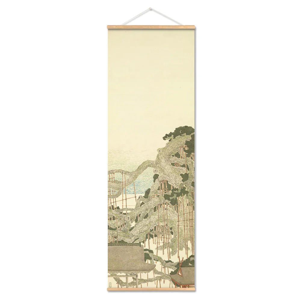 BowLift | Japanese Ou-Mi Ukiyoe Scroll Print Poster Landscape Wall Art Pictures Living Room Vintage Painting Farmhouse Home Decor