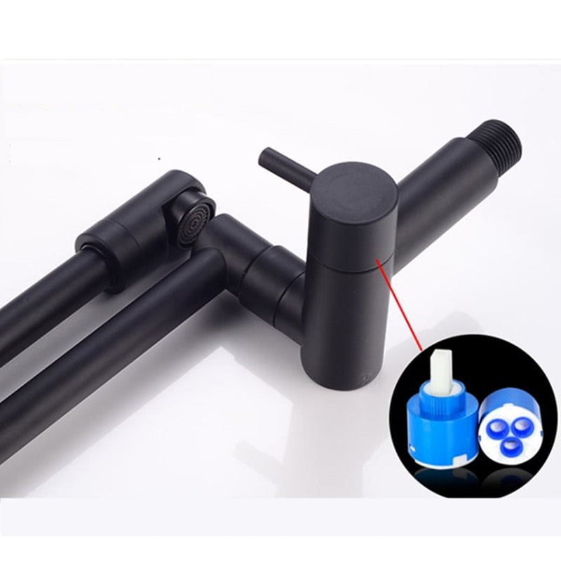 BowLift | Wall-Mounted Folding Chrome Pot Filler Faucet