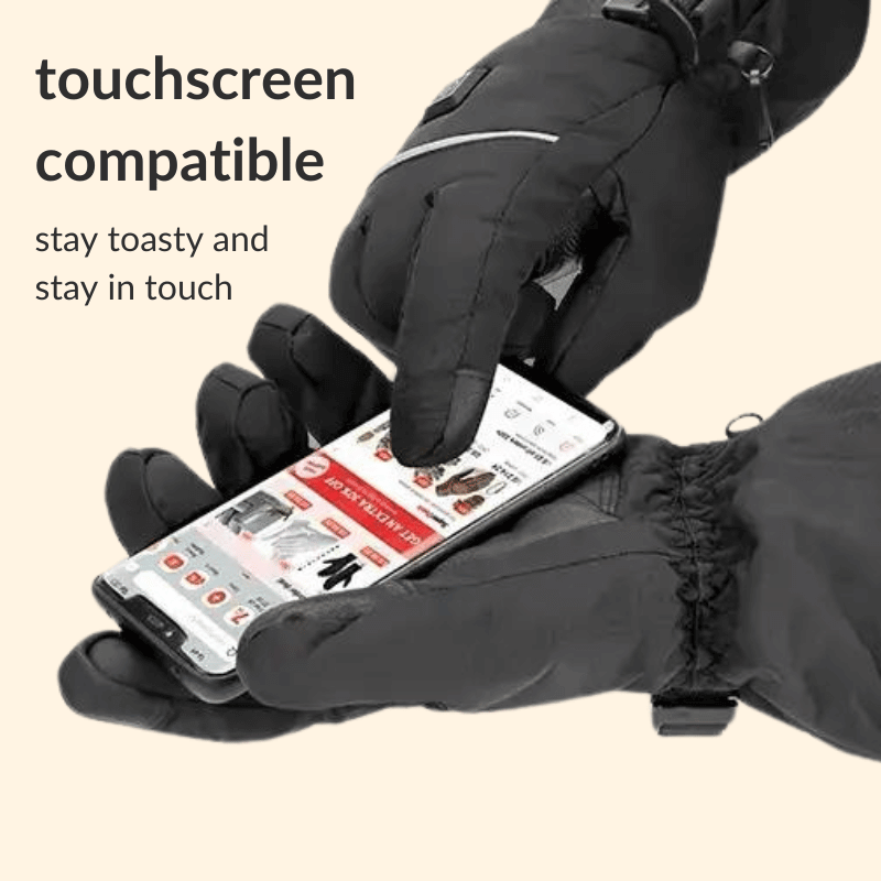 BowLift | Heated Gloves | Water-Repellent, Touchscreen-Compatible & Ideal for Outdoor Winter Activities