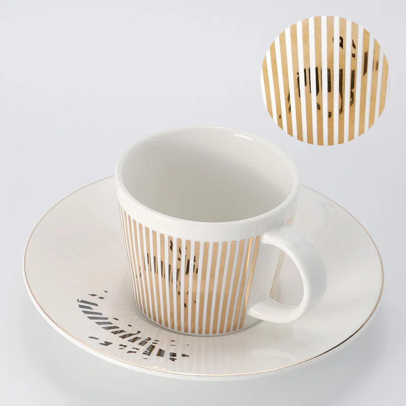 BowLift | Creative dynamic SLR cup Leopard anamorphic zebra cup Luycho coffee tea cup set with coaster 90ml-225ml