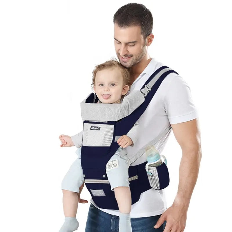 BowLift | All-Position Baby Carrier - Hip Seat Infant Toddler Backpack with Kangaroo Wrap Carrier