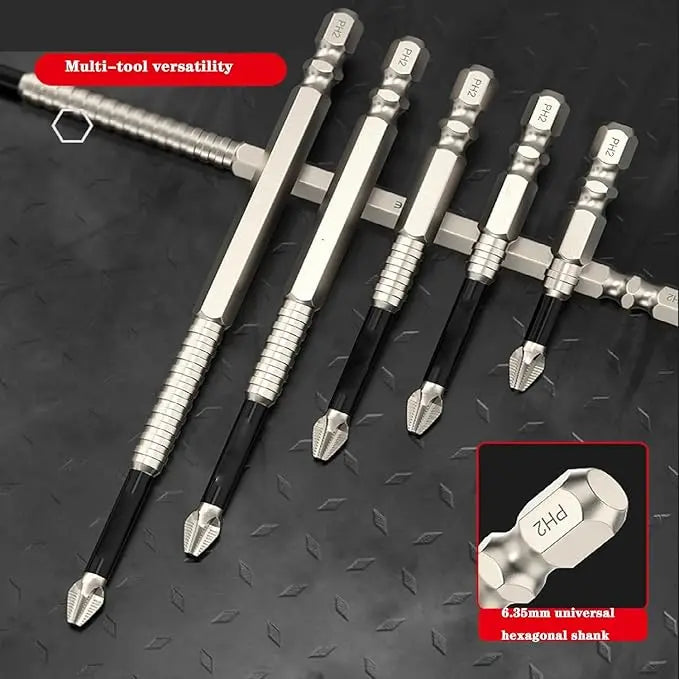 BowLift | Magnetic Bit Attachments – Non-Slip Phillips Bits for Cordless Drills