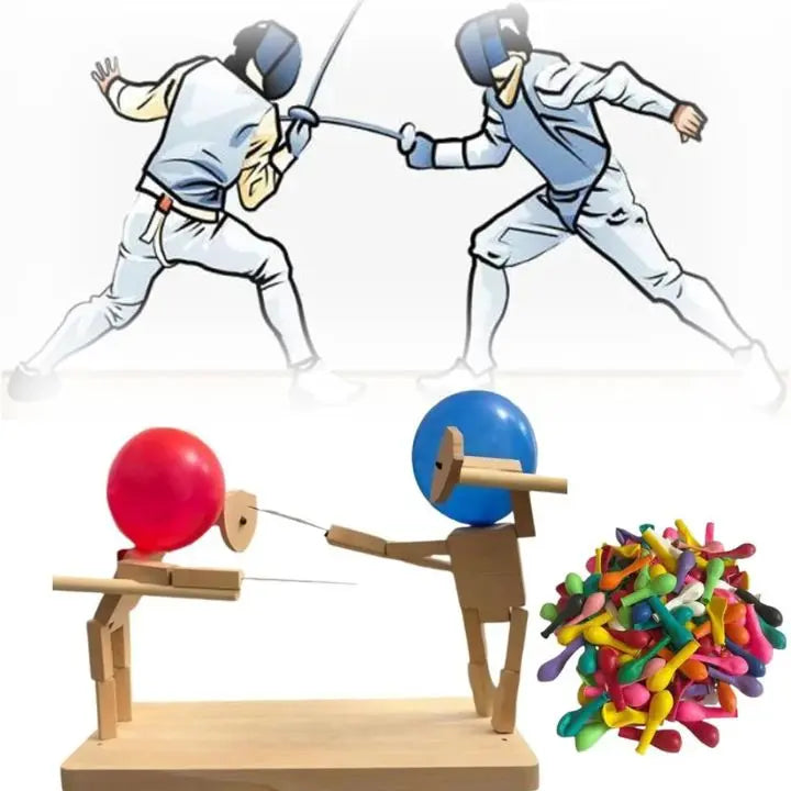 BowLift | Wooden Balloon Battle Game with 100 Balloons – Active Play Fun for Kids