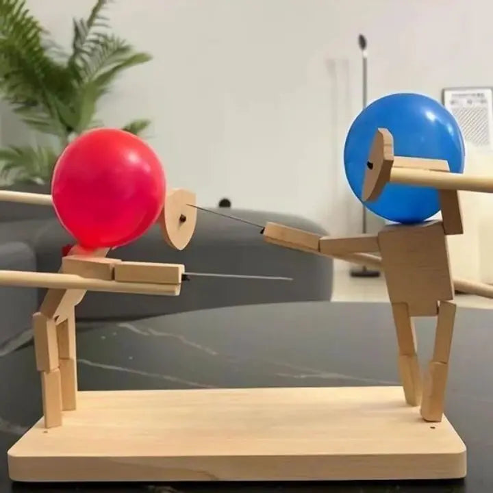 BowLift | Wooden Balloon Battle Game with 100 Balloons – Active Play Fun for Kids