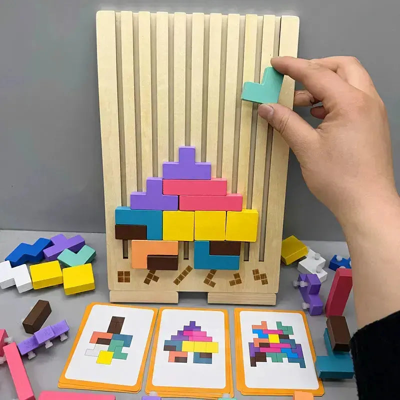 BowLift | Wooden stacking game to promote concentration and fine motor skills