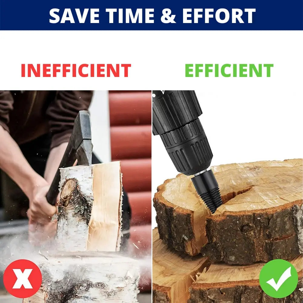 BowLift | Wood drill attachment – Efficient splitting attachment for firewood quickly and easily
