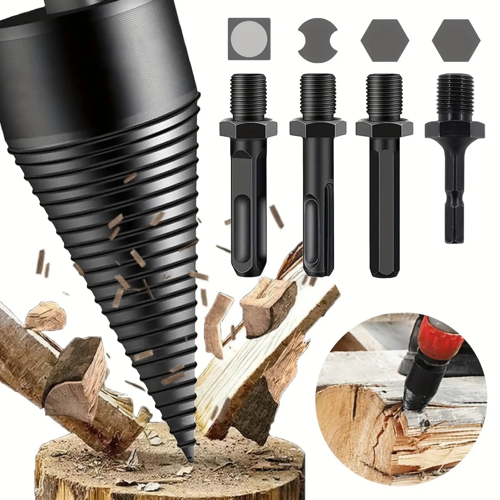 BowLift | Wood splitting drill set – Energy-saving splitting with drill