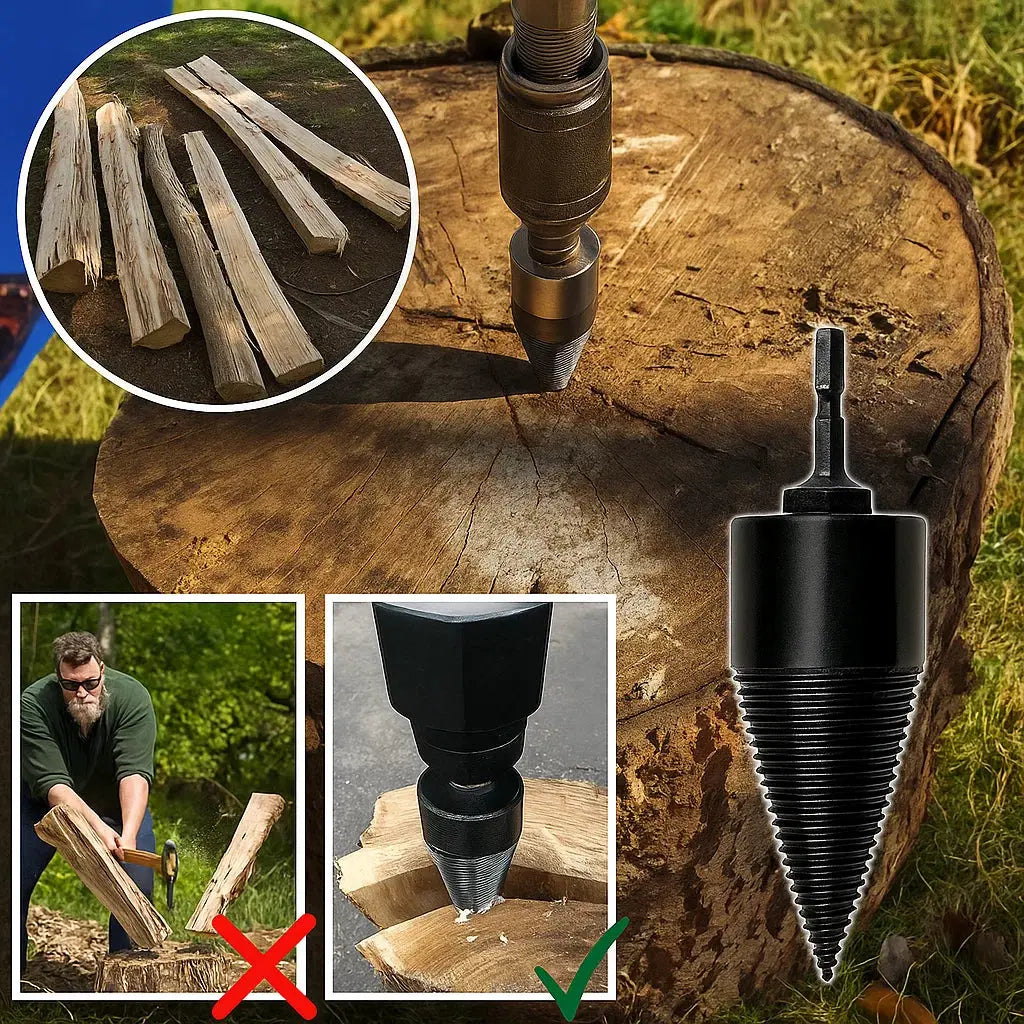 BowLift | Wood splitting drill set – Energy-saving splitting with drill