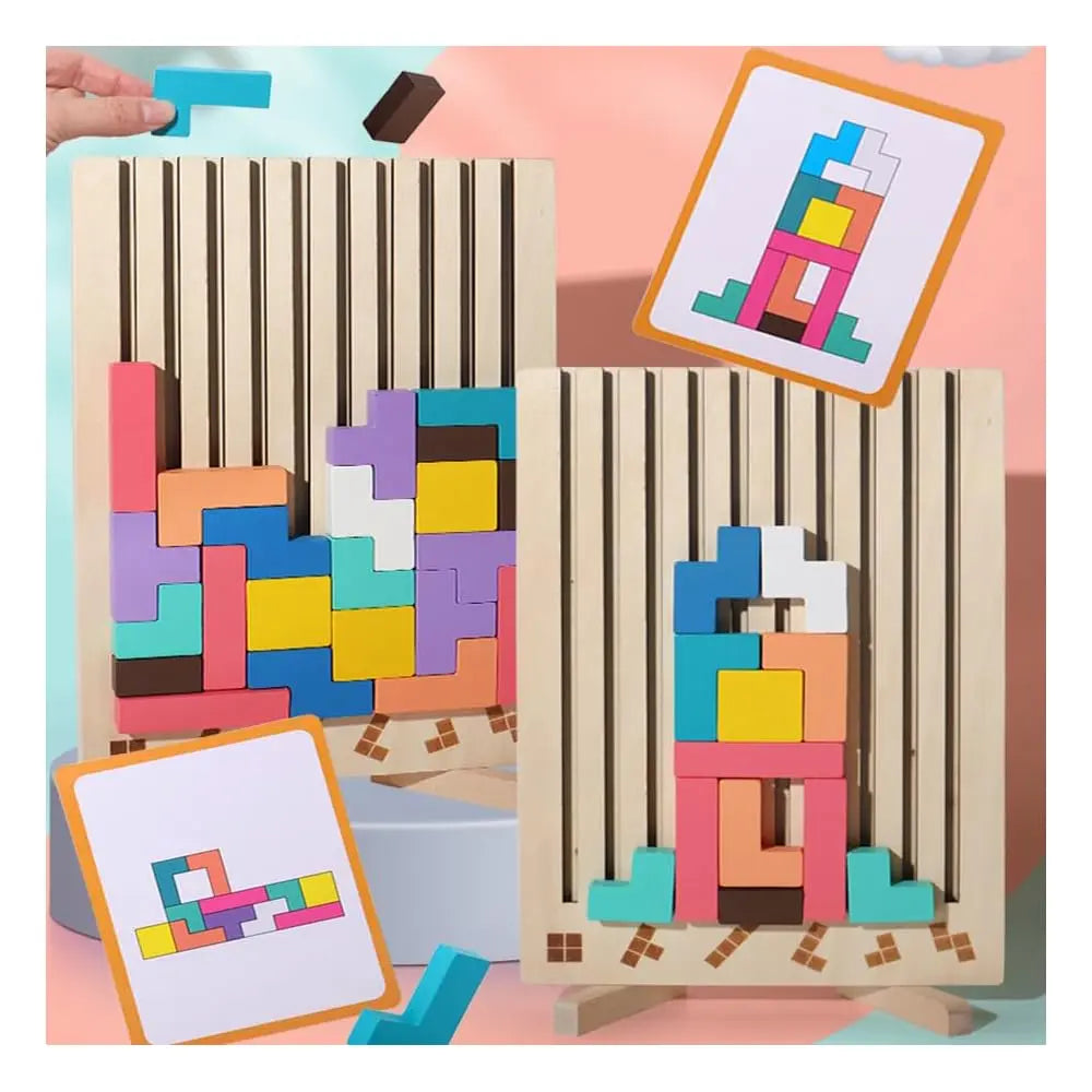 BowLift | Wooden Toy – Stacking Game For Concentration And Fine Motor Skills, Sustainable