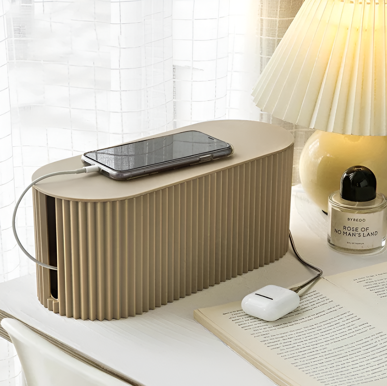 BowLift | Cable Organizer Box with Lid – Macaron Colors