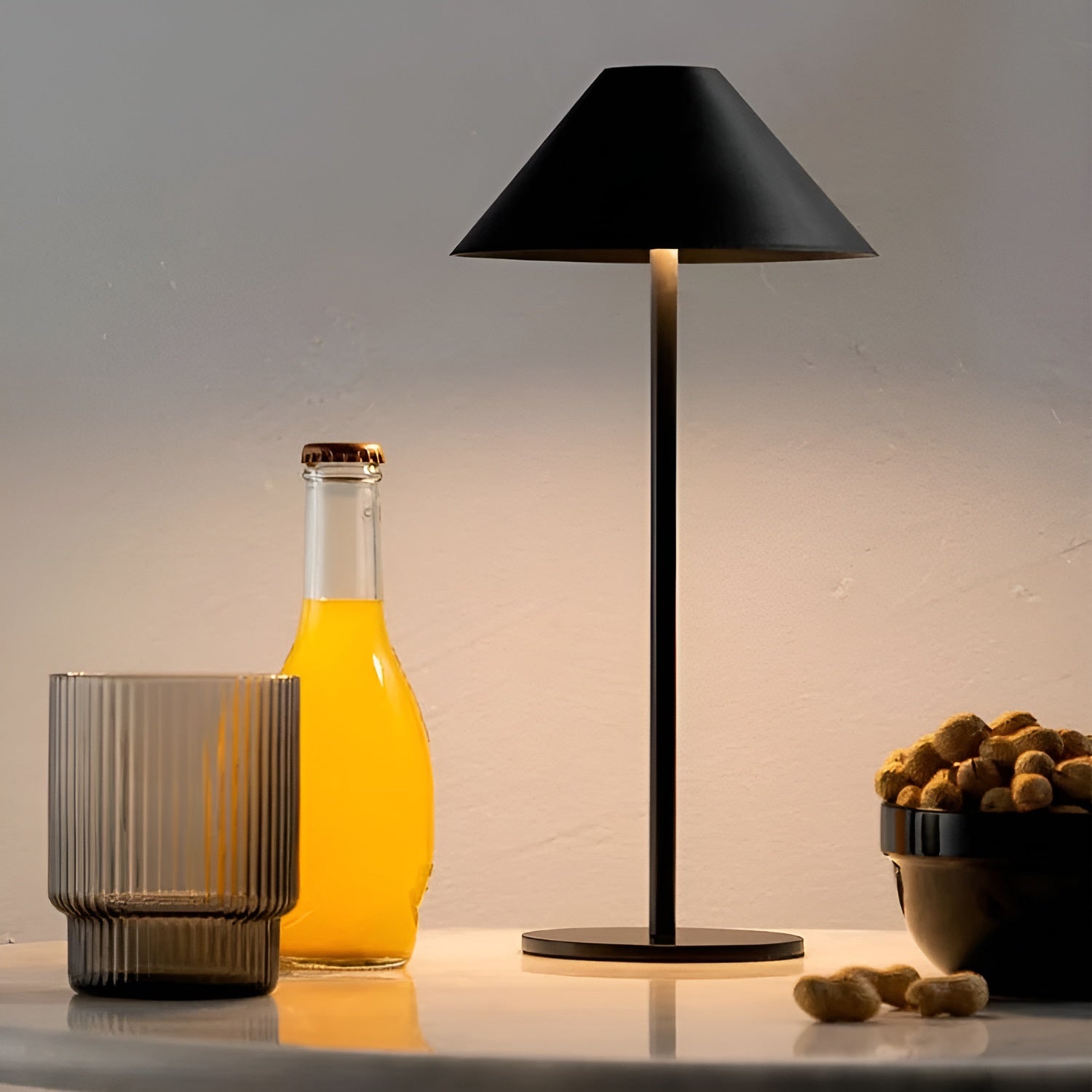 BowLift | LumiLuxe - Dimmable Nordic Cone LED Table Lamp with Touch Control
