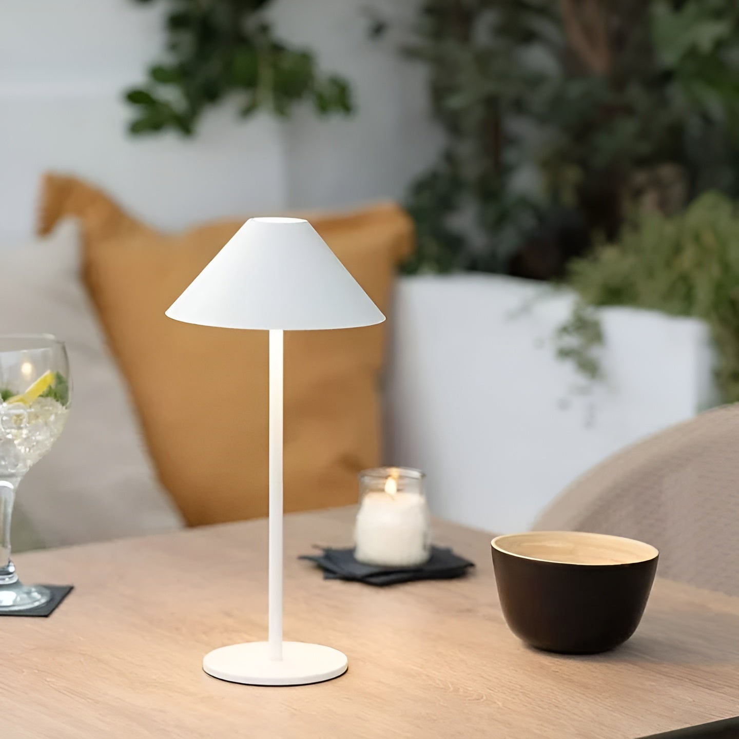 BowLift | LumiLuxe - Dimmable Nordic Cone LED Table Lamp with Touch Control