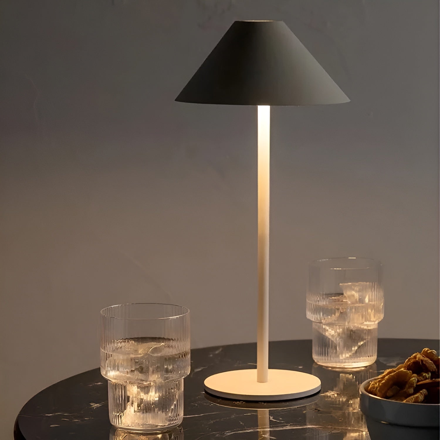 BowLift | LumiLuxe - Dimmable Nordic Cone LED Table Lamp with Touch Control
