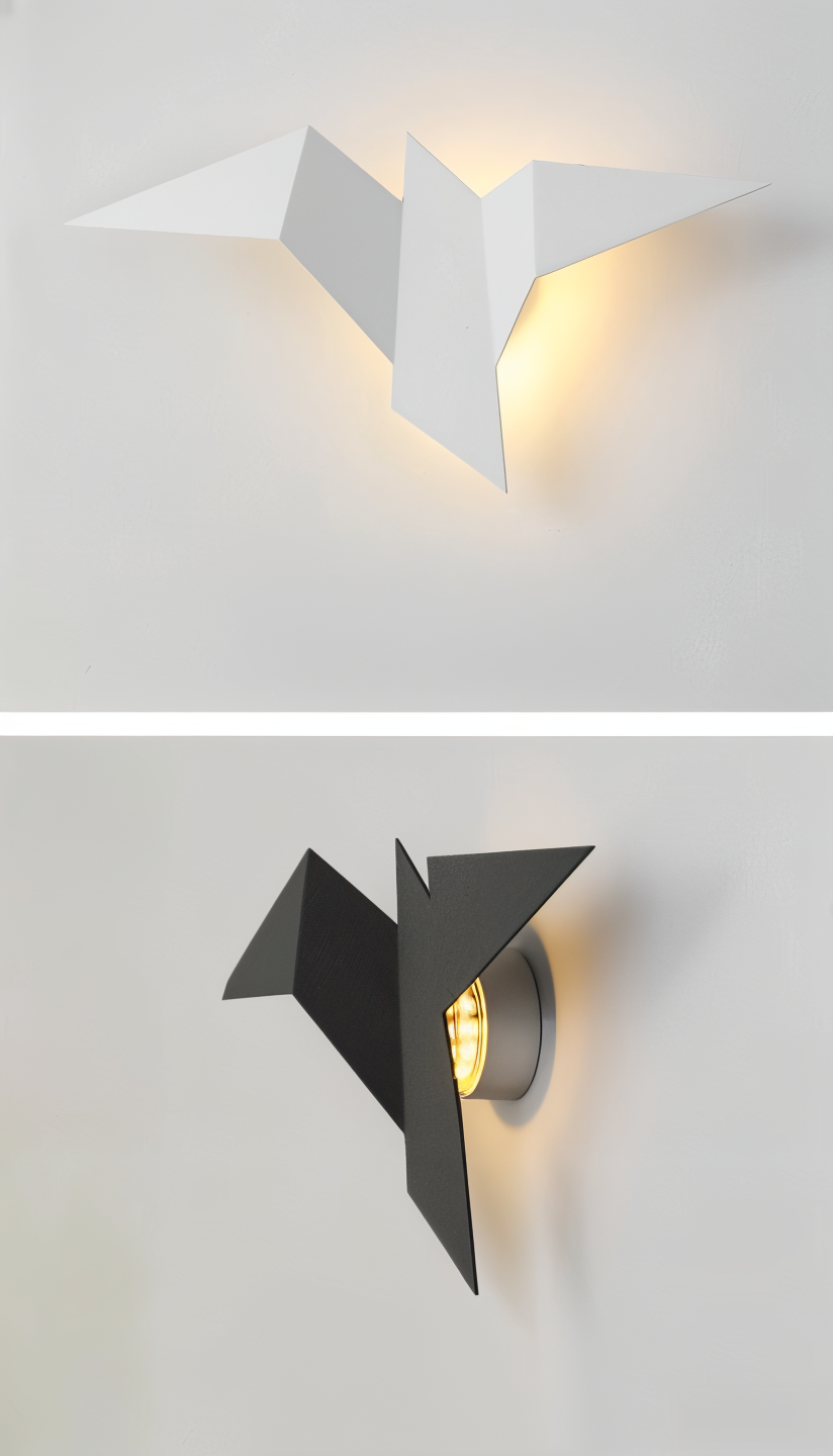 BowLift | OriTori Wall Light - Geometric Origami Bird Wall Light - Japanese Style Wall Light Design