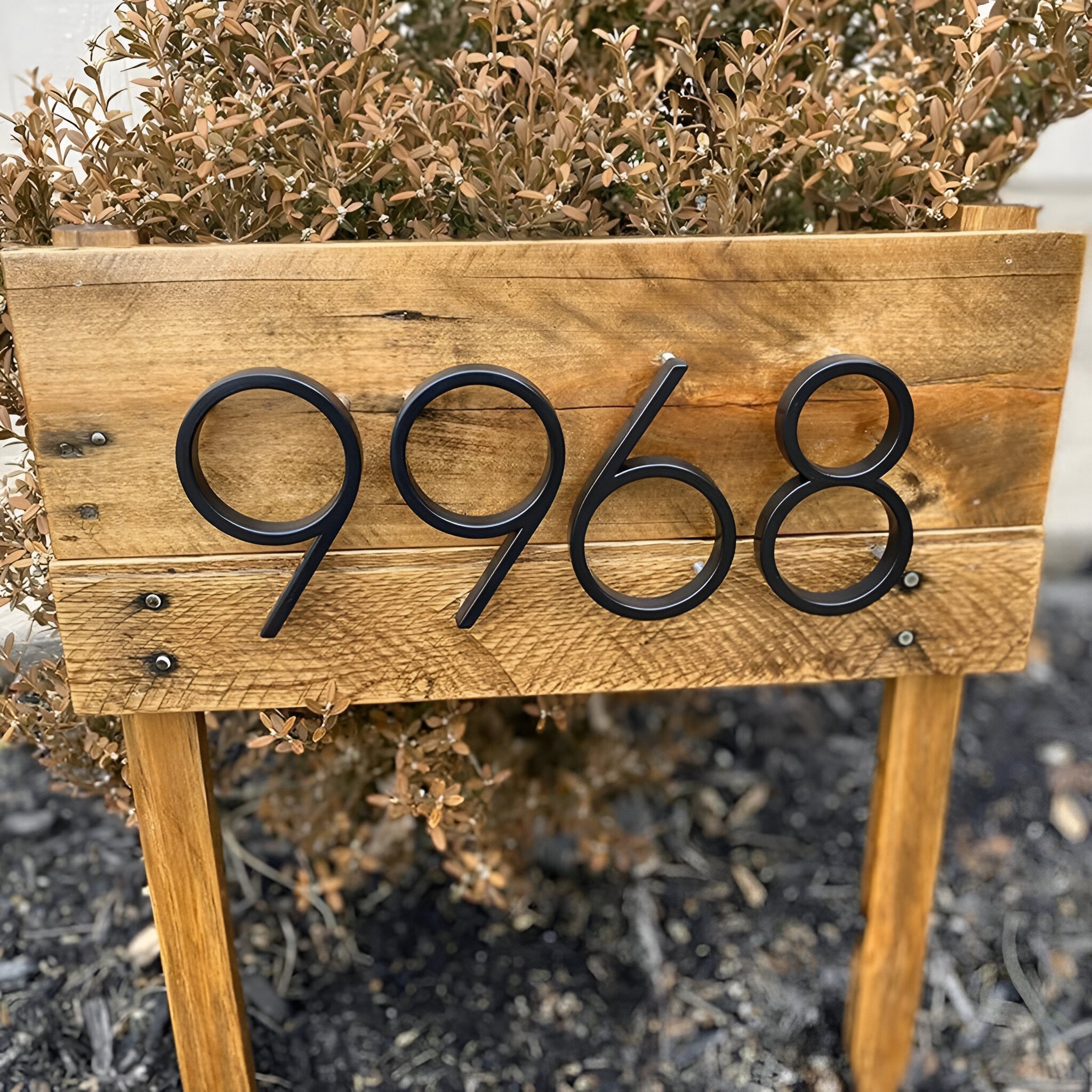 BowLift | Black Full House Number - House Number Modern - House Number Sign