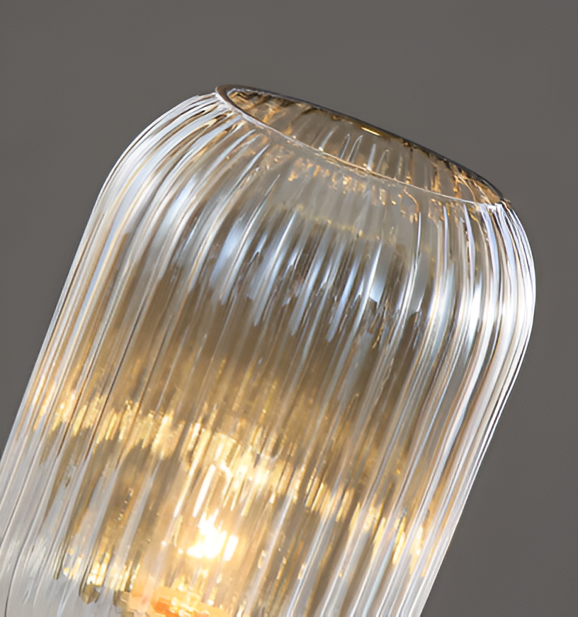 BowLift | Nordic Table Lamp with Ribbed Glass