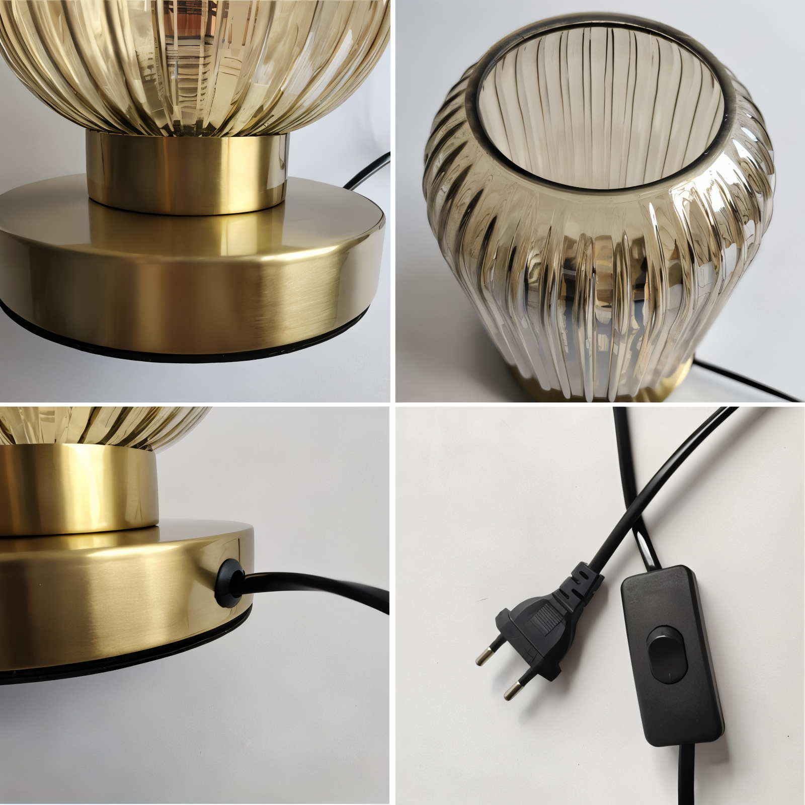 BowLift | Nordic Table Lamp with Ribbed Glass