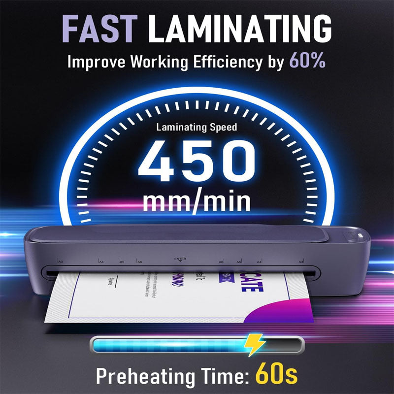 BowLift | 13-inch 9 in 1 Hot & Cold Pouch Laminating Machine 60s Warm-Up No Jam laminator Machine 11x17 with 30 Laminating Sheets for Home Office Use