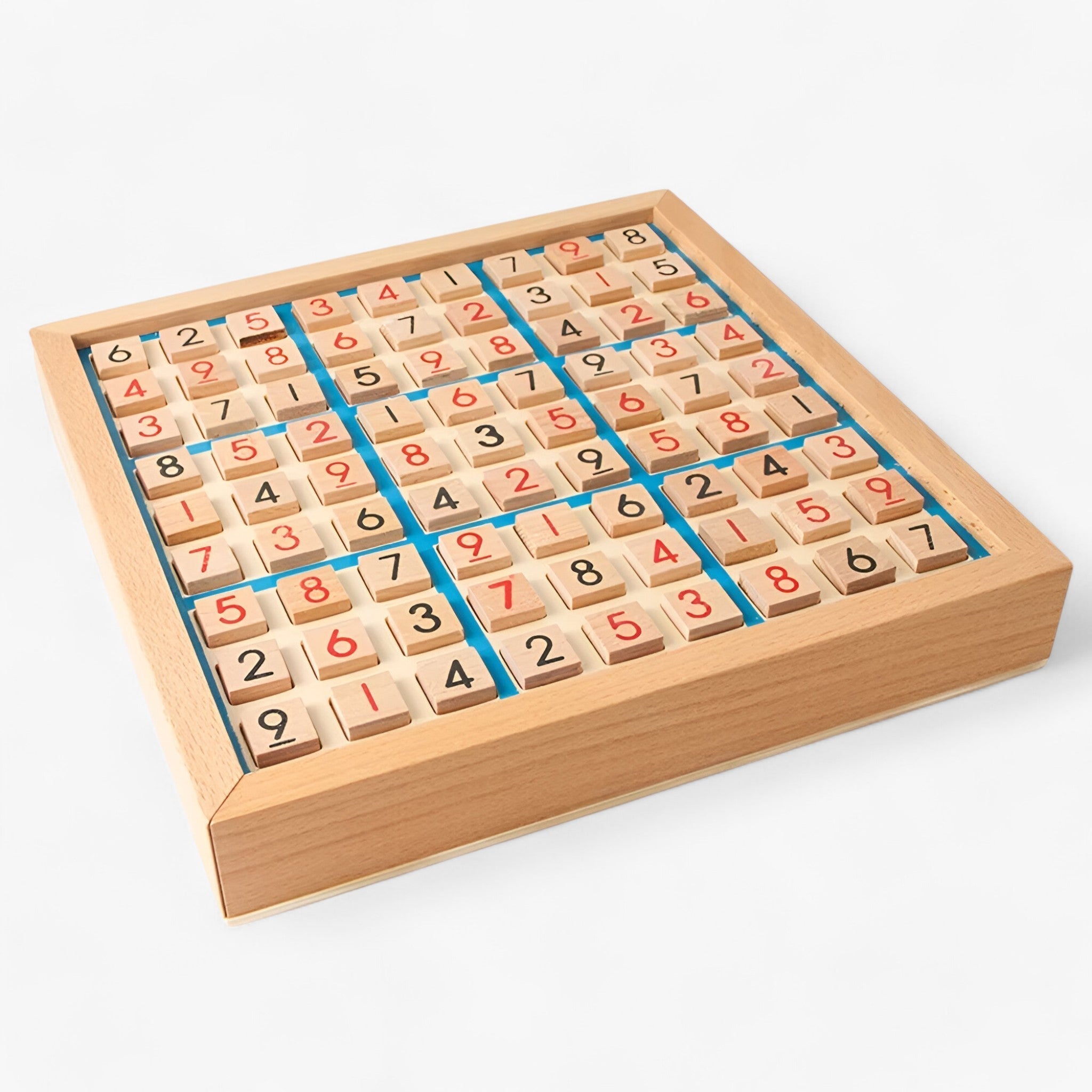 BowLift | Daan | Wooden Sudoku Board Game with Drawer – Classic Brain Teaser for All Ages