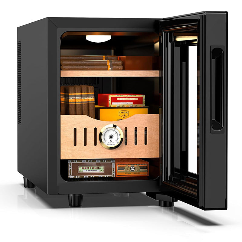 BowLift | 16L Electric Humidor 100 Cigars Humidor Cabinet with Cooling Temperature Control Electric Cooling Cigar Fridge