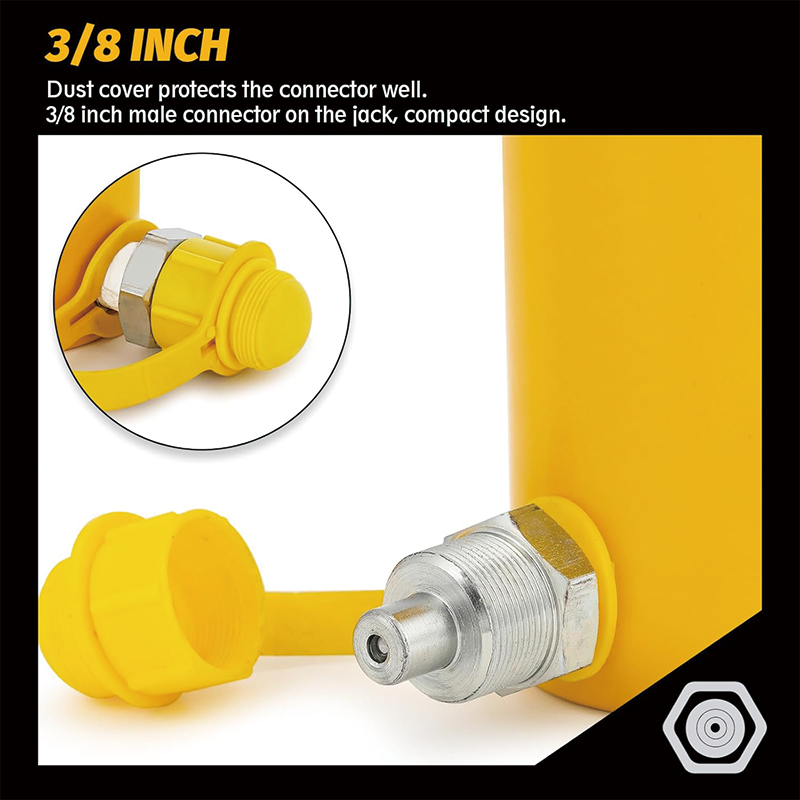 BowLift | 10 ton Hydraulic Cylinder Jack,6 Inch Stroke Portable Hydraulic Ram Industrial Lifting Jack,with Quick Connector Portable Hydraulic Solid Jack Hydraulic Lifting Cylinders