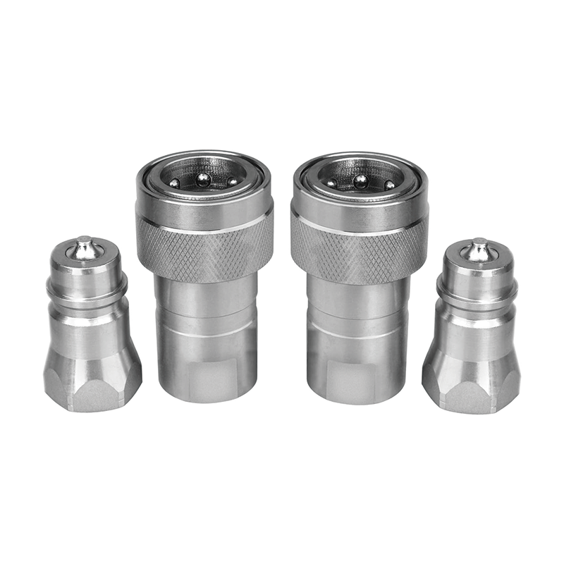 BowLift | 1/2" Hydraulic Quick Connect Tractor Couplers with Dust Caps,ISO 5675 Hydraulic Quick Coupler,for Bobcat Case, Kubota