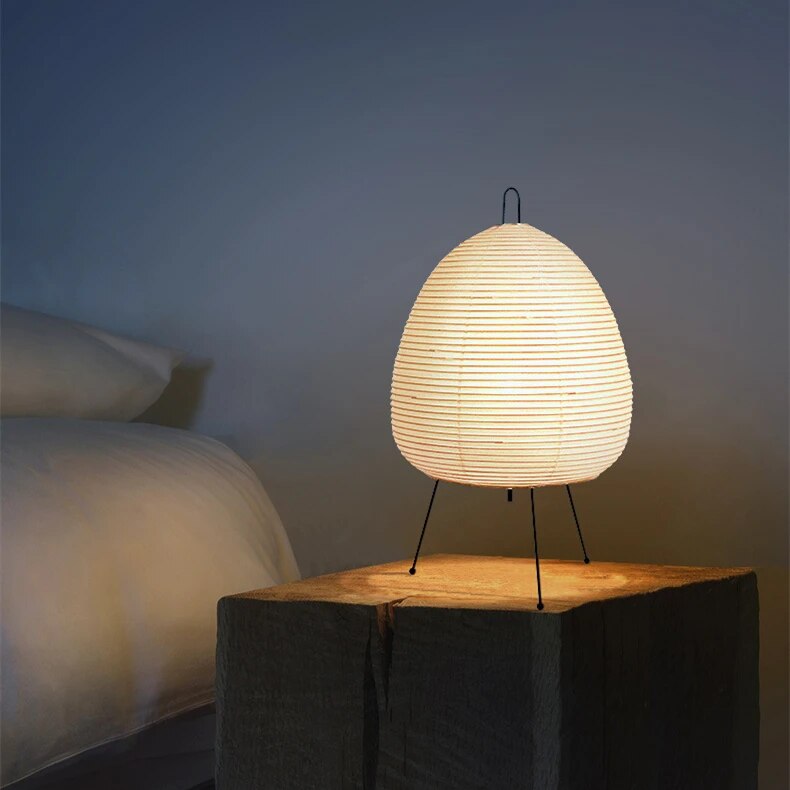 BowLift | Bedside Lamp Rice Paper Tripod Table Light