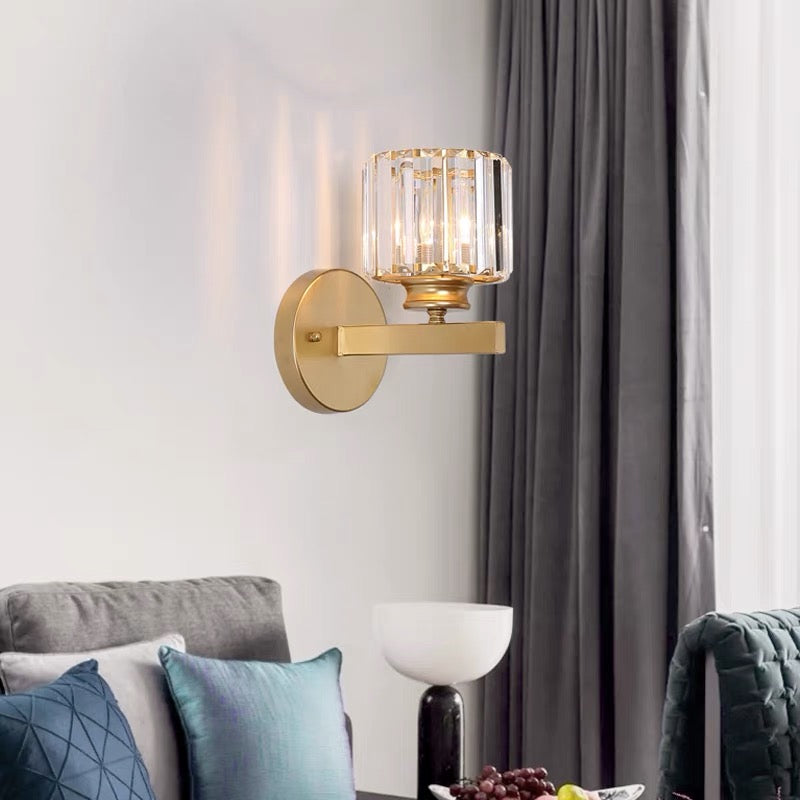 BowLift | Crystal Glass Wall Light With Modern Arm Design