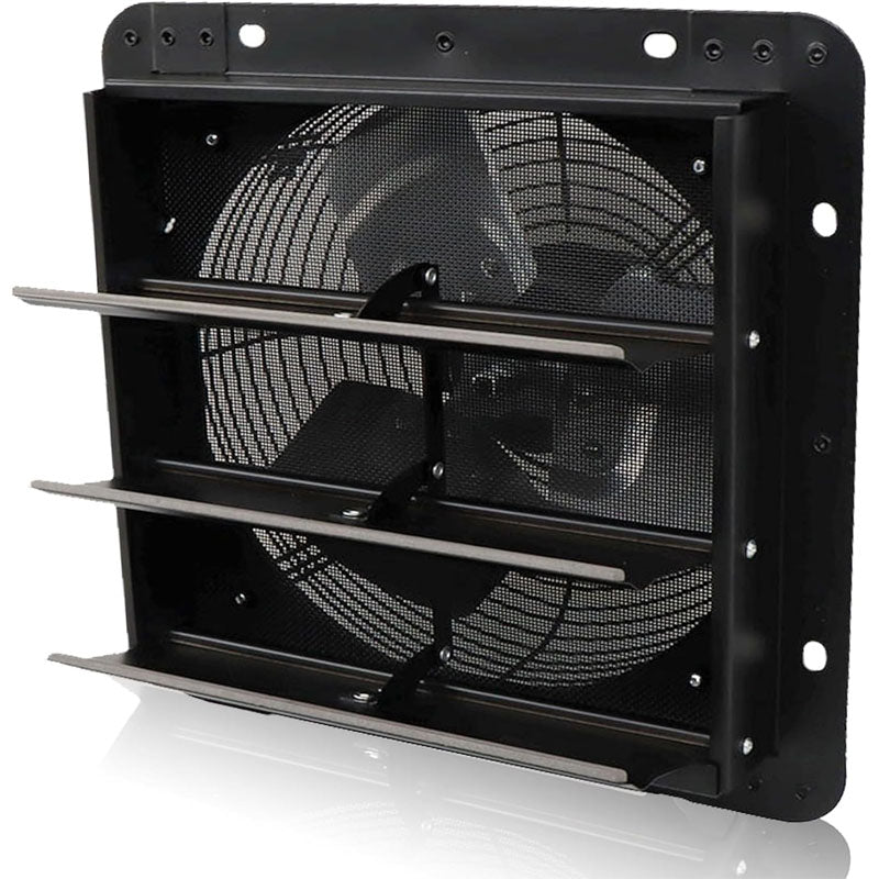 BowLift | 10 inch Industrial Ventilation Extractor Shutter Exhaust Fan for Home Attic Garage Greenhouse Shed Basement with Mesh Screen
