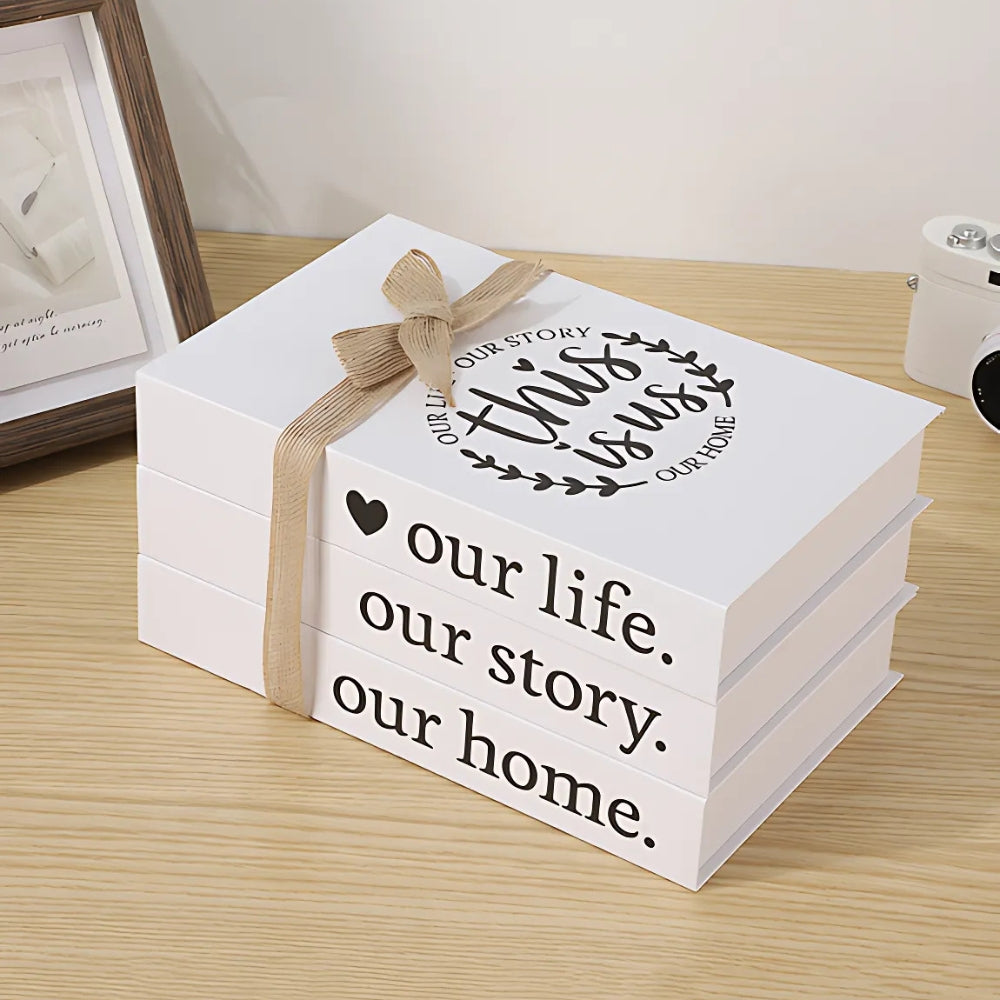 BowLift | Inspiré Rustic Book Stack Home Shelf Decor