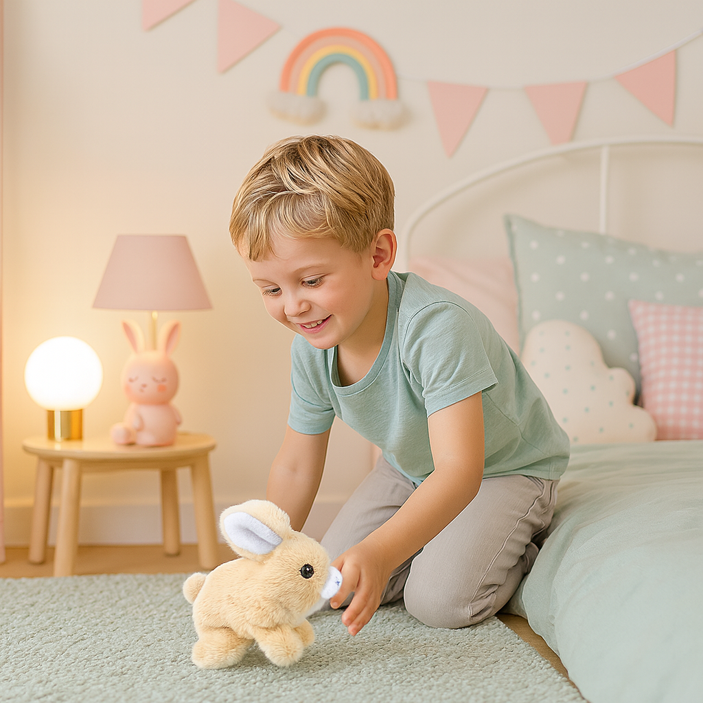 BowLift | Interactive Plush Bunny Jumping Toy - Soft Plush Toy for Kids, Various Colors