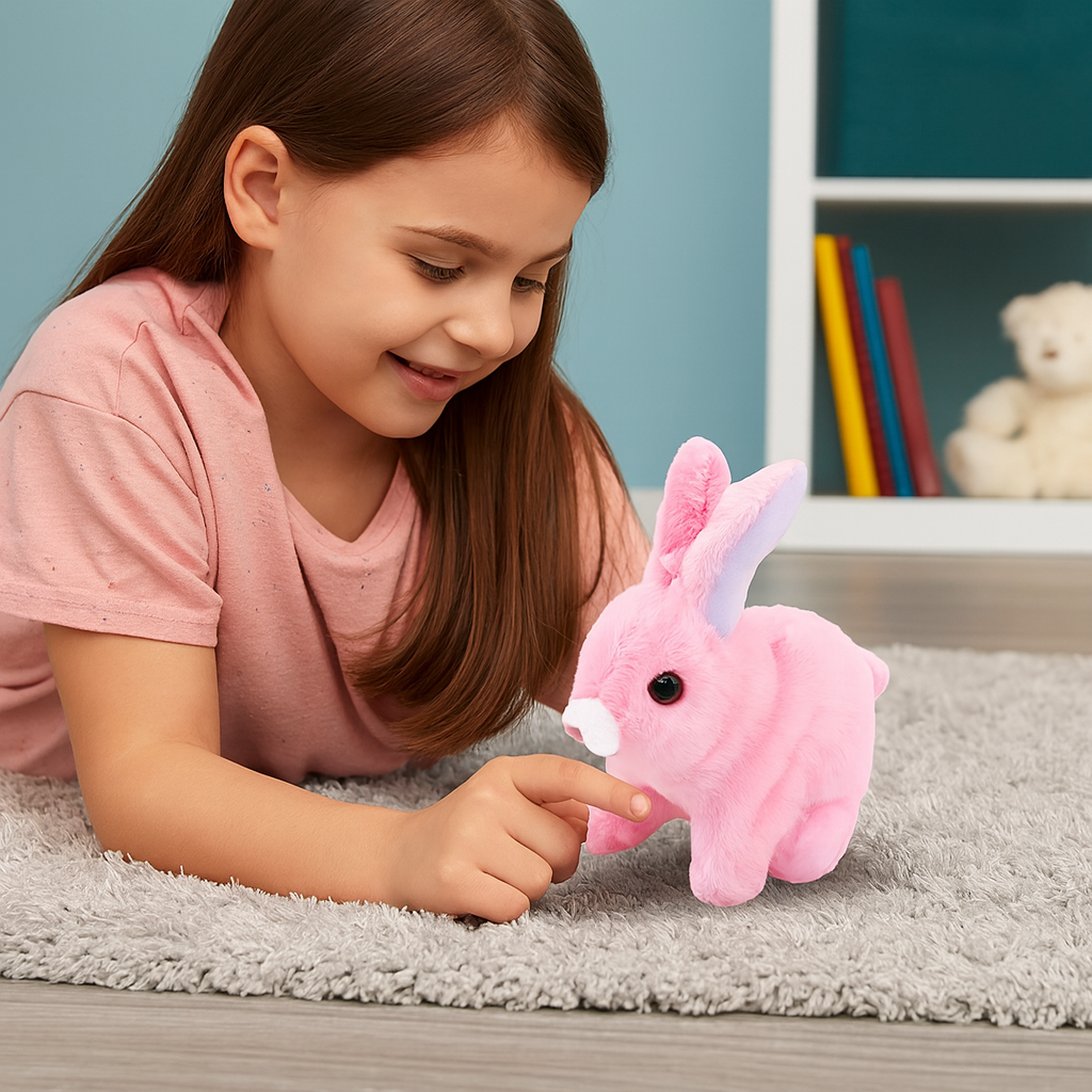 BowLift | Interactive Plush Bunny Jumping Toy - Soft Plush Toy for Kids, Various Colors