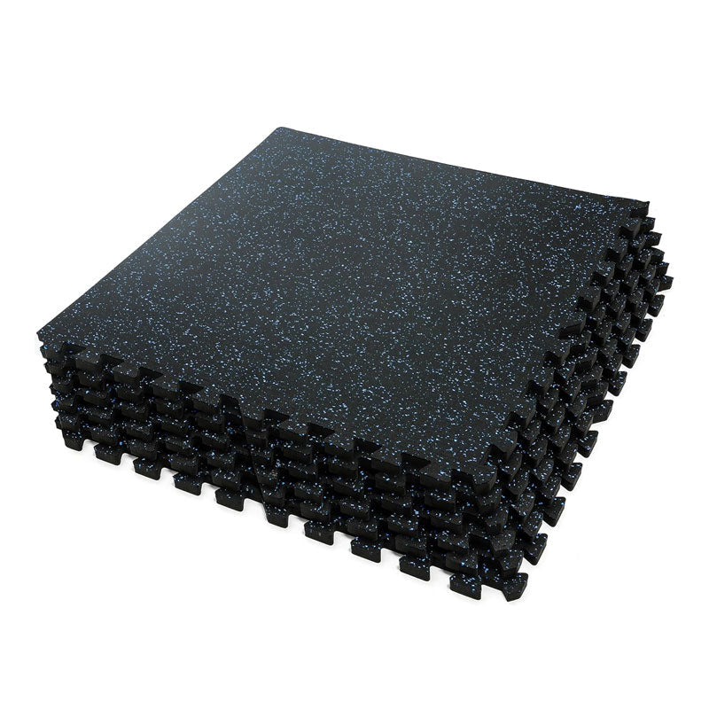 BowLift | 0.4 Inch Home Gym Fitness Flooring, 6 Piece Gym Floor Mats, Interlocking Rubber Floor Mats, 24" x 24" Fitness Exercise Equipment Mats For Gym, Home