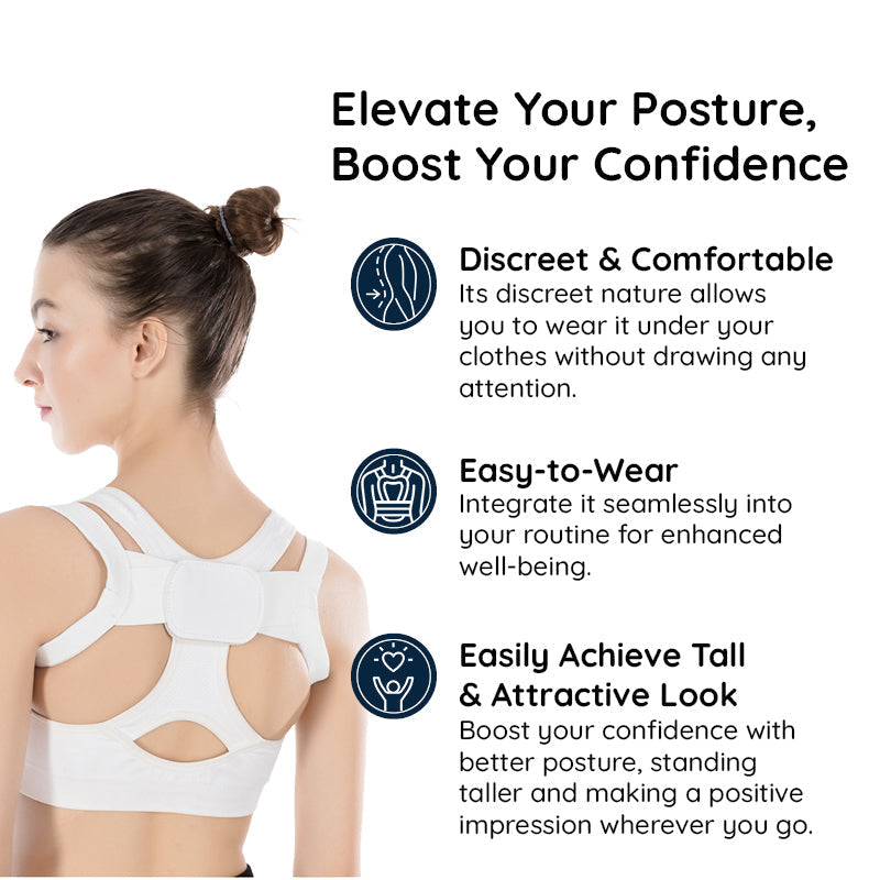BowLift | Invisible Back Posture Corrector | Adjustable, Comfortable Design for Improved Posture and Back Support