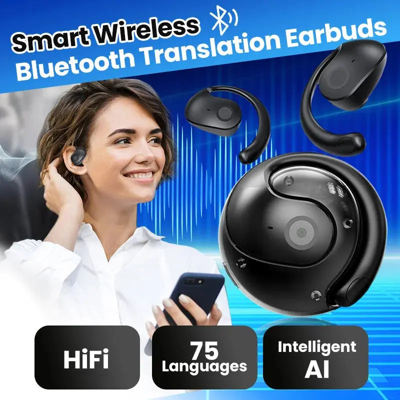 BowLift | Wireless Bluetooth Translation Earbuds – Real-Time Language Assistance Worldwide