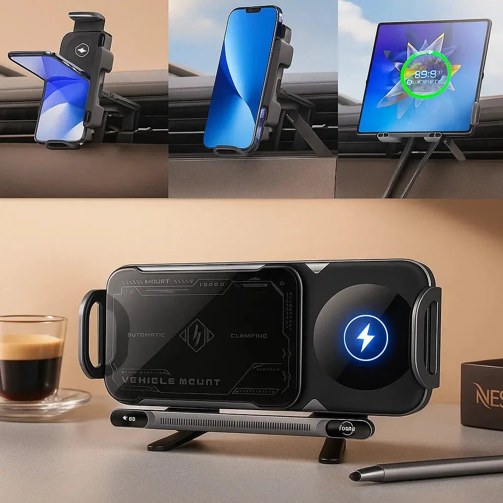 BowLift | Wireless Phone Holder for Car with Fast Charging
