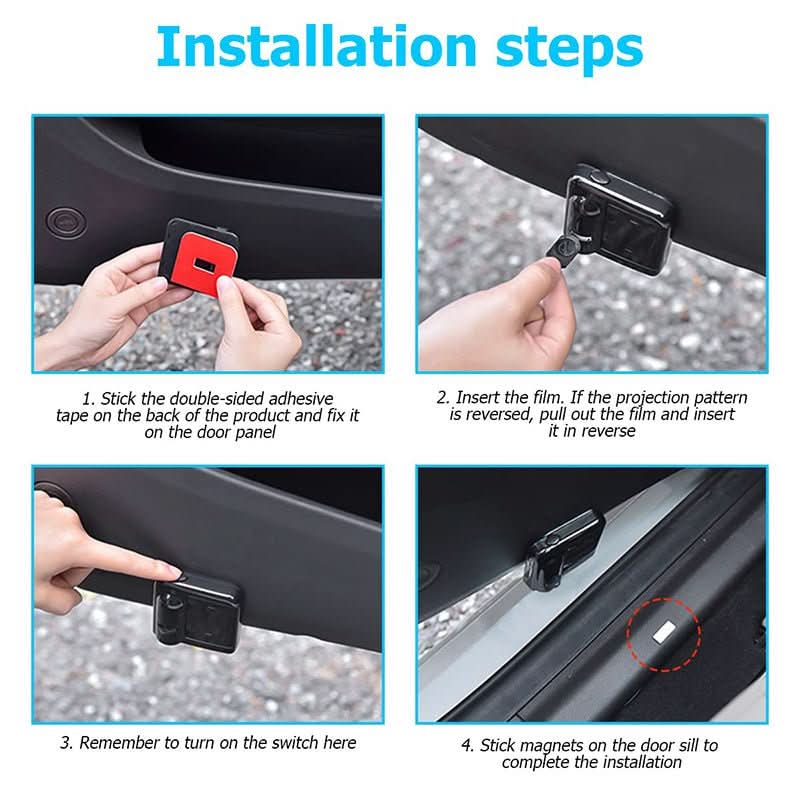 BowLift | Wireless LED Car Door Projector Light with Custom Logos