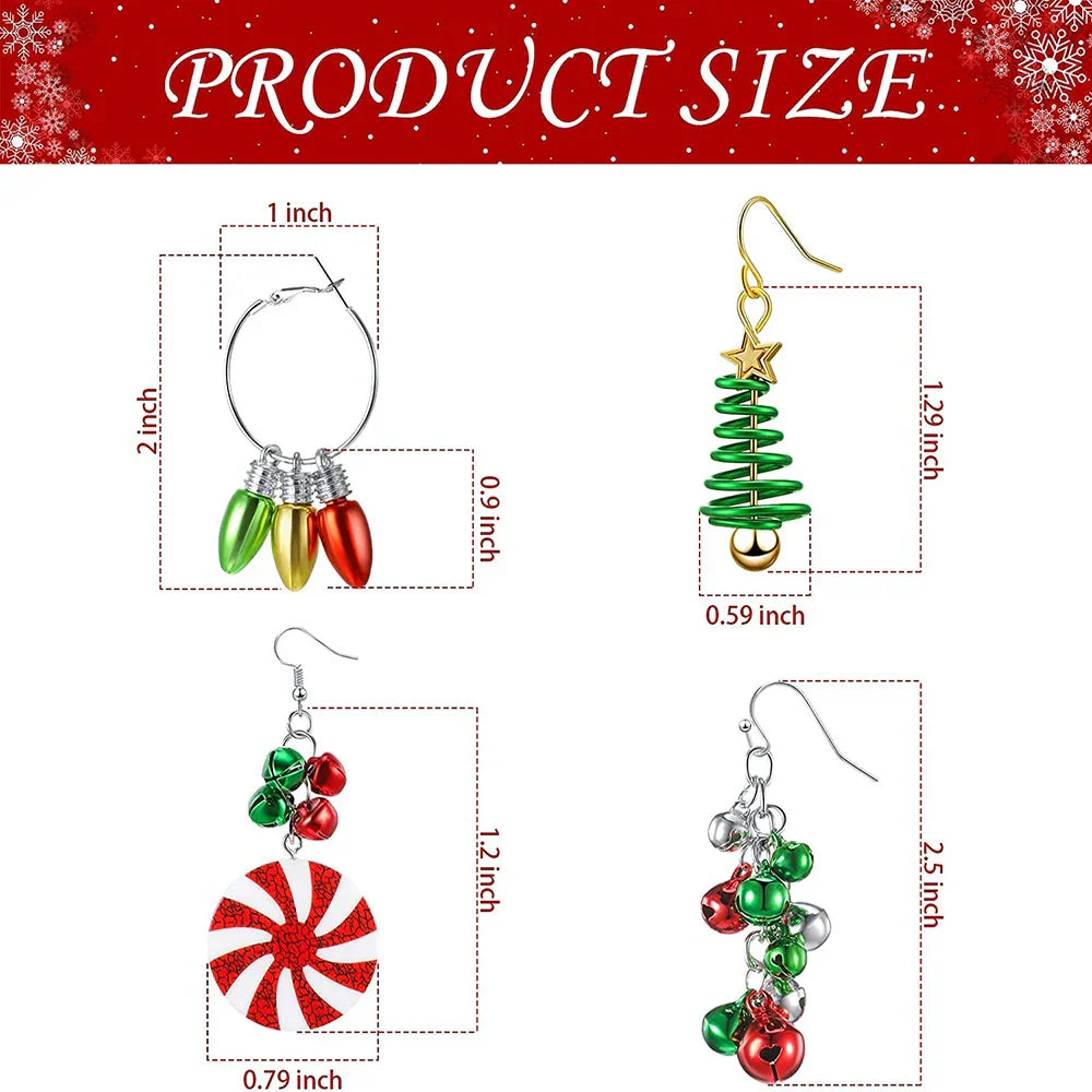 BowLift | Bellora Kerst Oorbellen – Goudrode Belvormige Oorbellen, Lichtgewicht & Feestelijke Sieraden voor Vrouwen en Meisjes