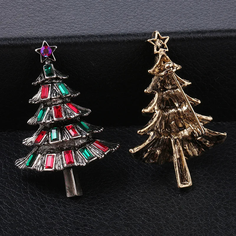 BowLift | Glaciara Kerstboom Broche – Multicolor Strass Broche voor Vrouwen, Feestelijke Accessoire & Elegant Cadeau