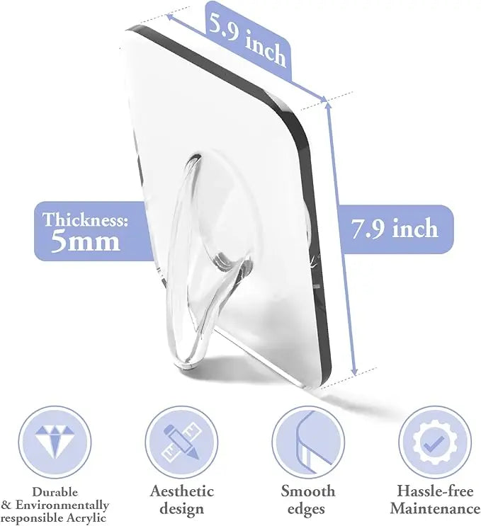 BowLift | Clear Acrylic Picture Frame Vase – Elegant Home Décor for Single Stems