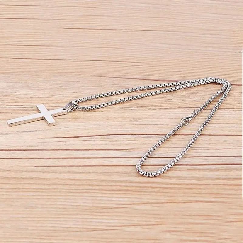 BowLift | Classic men's necklace with stainless steel cross pendant