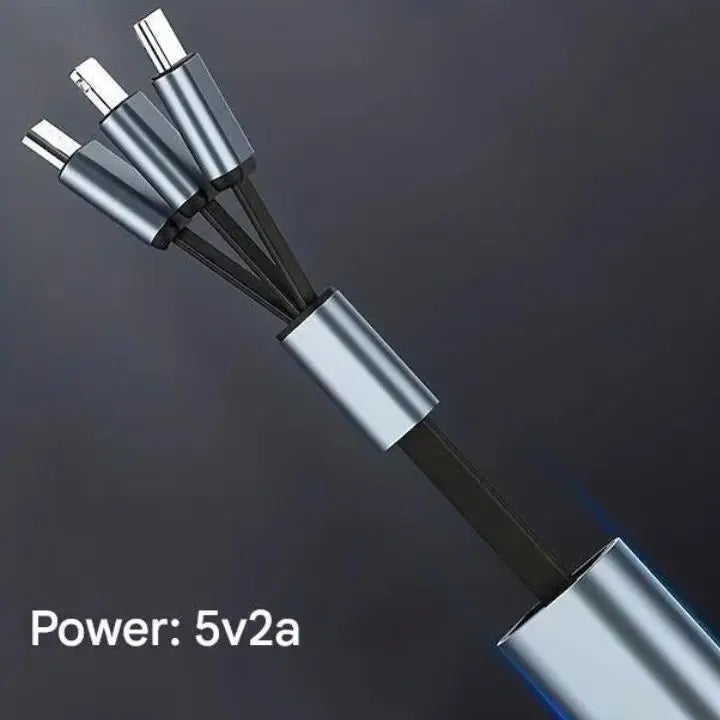 BowLift | Compact 3-in-1 Fast Charging Cable with Lightning, Micro, and Type-C Connector